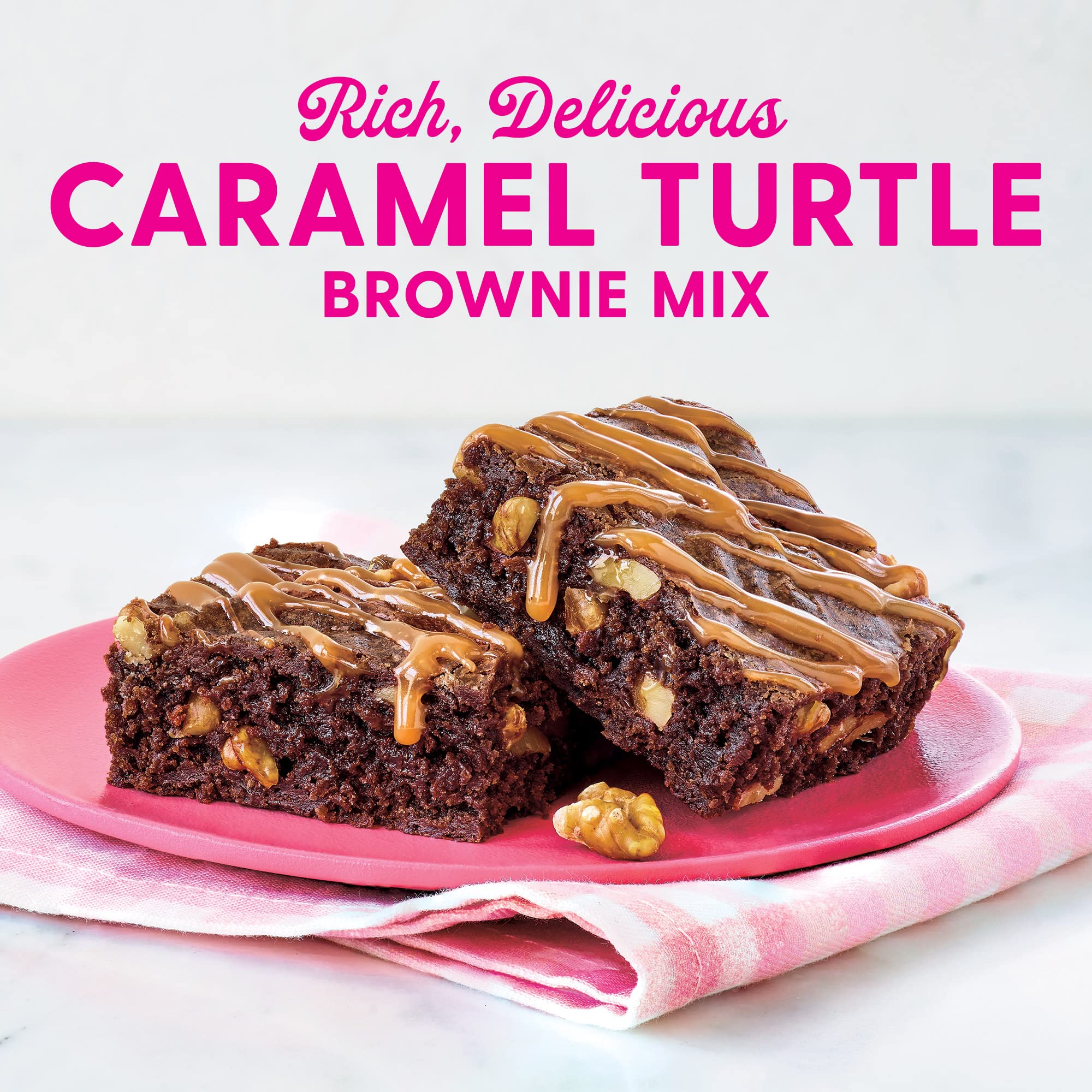 Duncan Hines Brownie Mix, Caramel Turtle Flavored, 16.7 oz. - Image 4