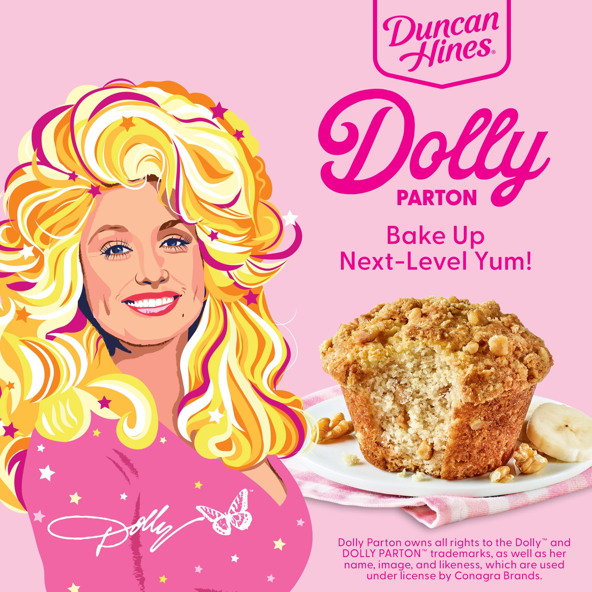 Duncan Hines Dolly Parton's Banana Nut Flavored Muffin & Bread Mix, 19.05 oz. - Image 5