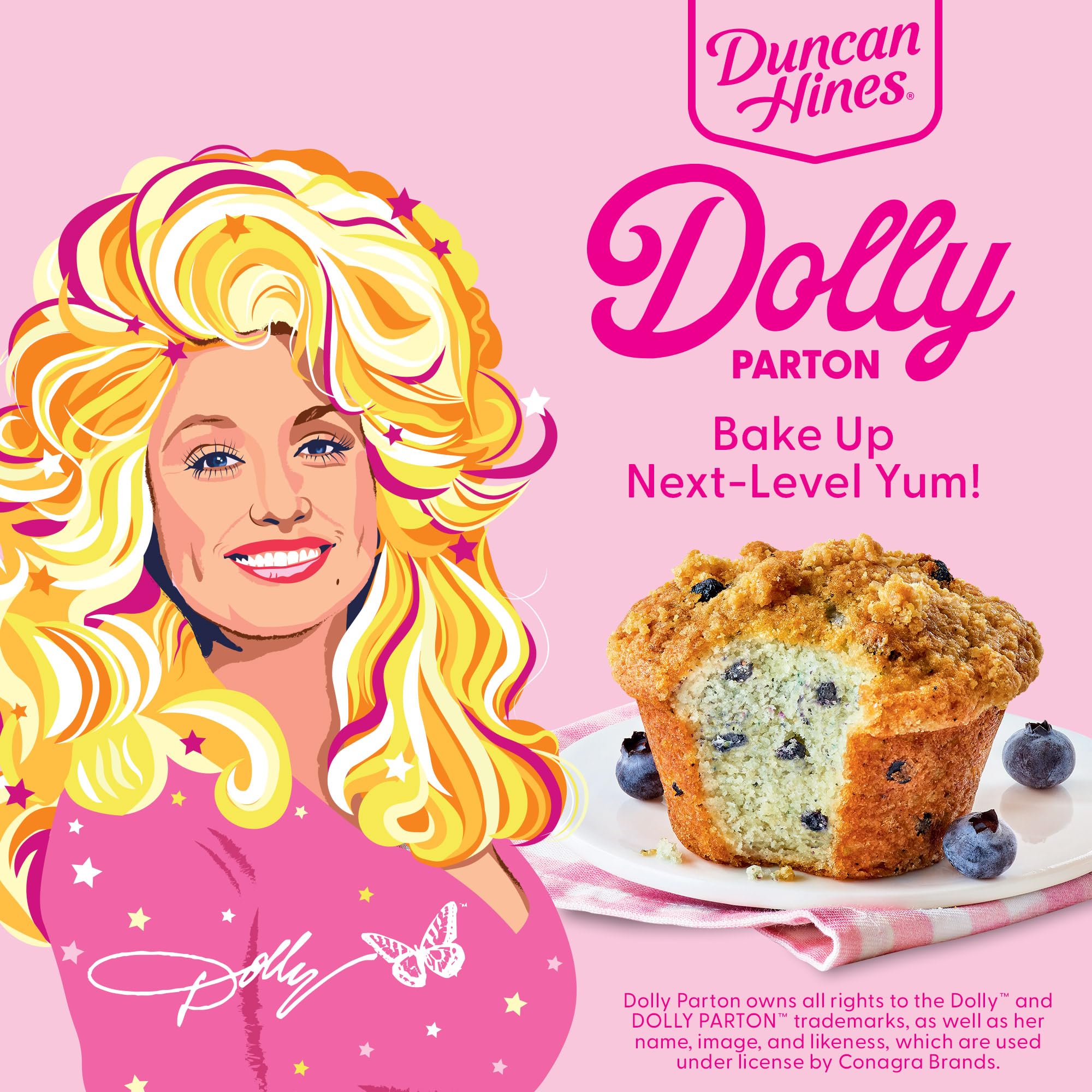 Duncan Hines Dolly Parton's Blueberry Flavored Muffin & Bread Mix, 17.83 oz. - Image 5