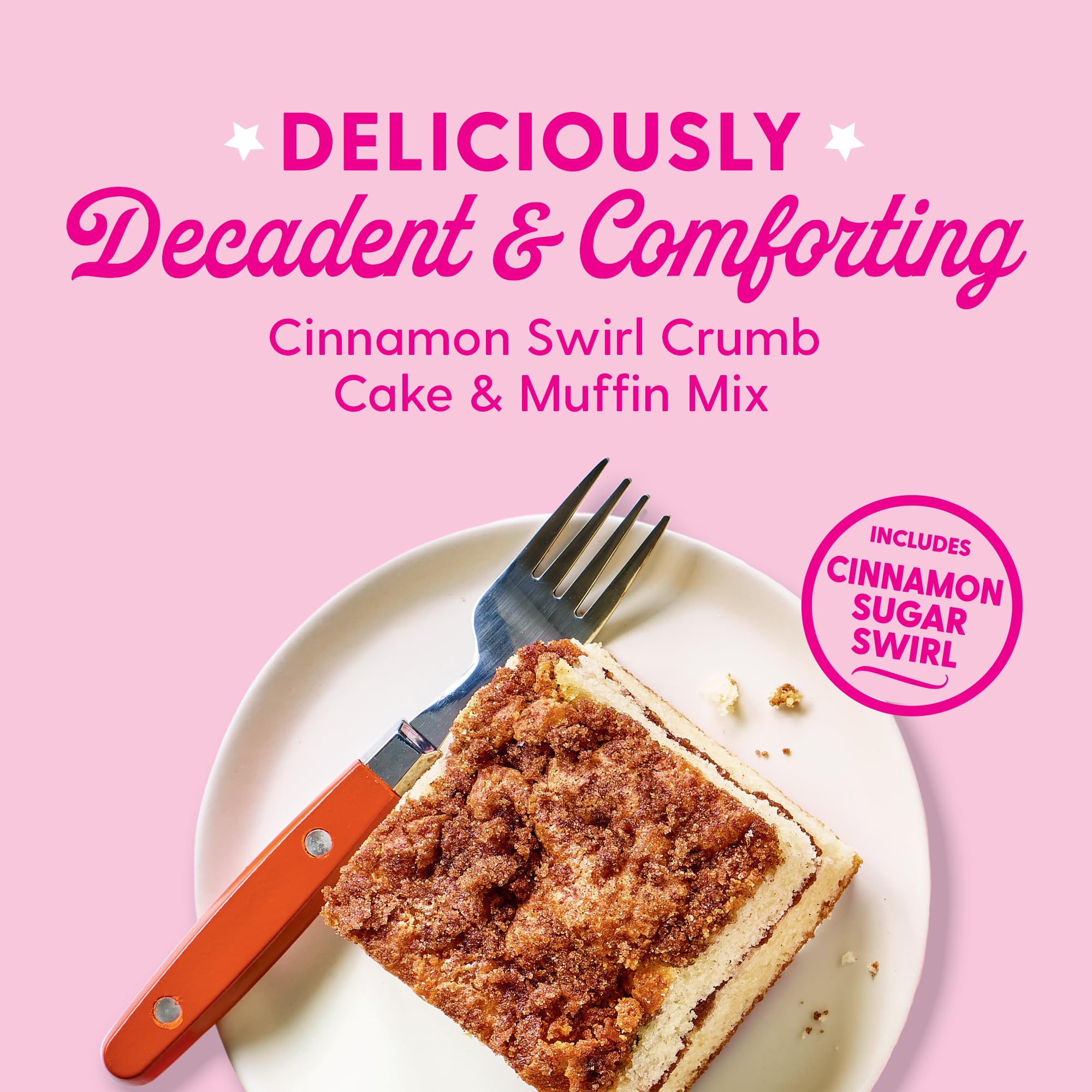 Duncan Hines Dolly Parton's Cinnamon Swirl Crumb Cake & Muffin Mix, 20 oz. - Image 4