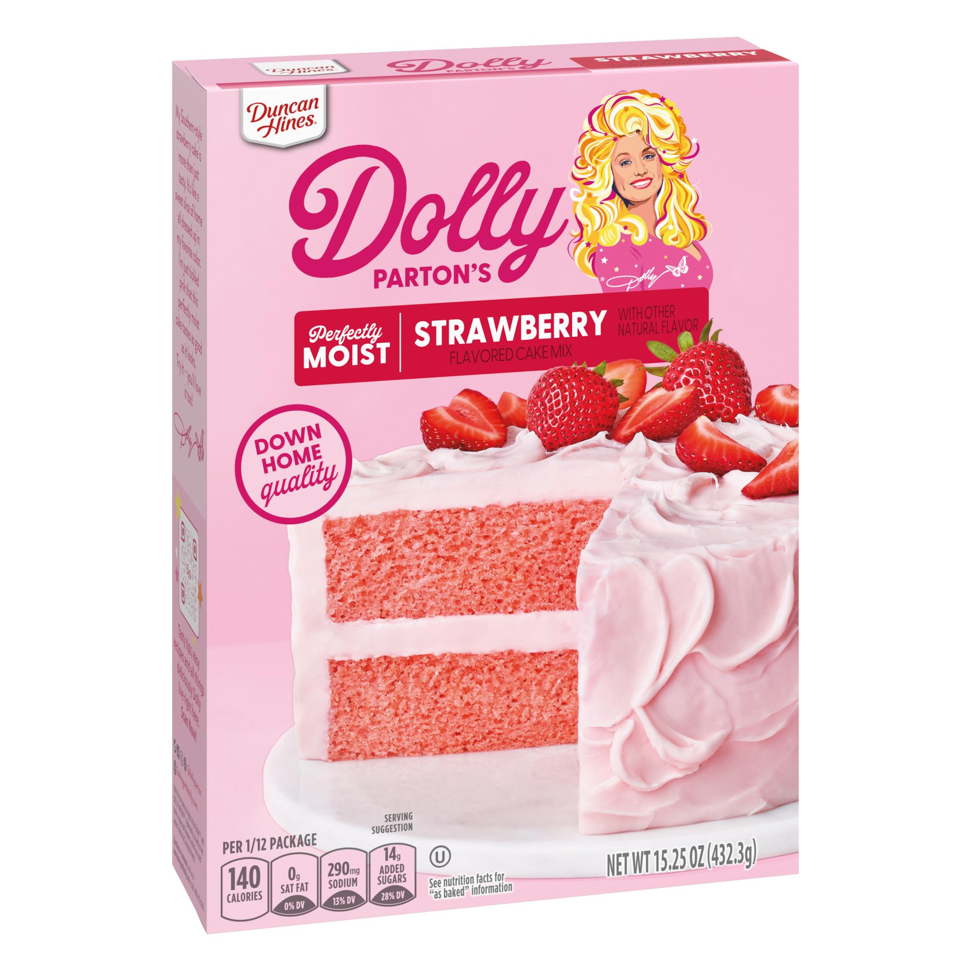 Duncan Hines Dolly Parton's Strawberry Flavored Cake Mix, 15.25 oz. - Image 4