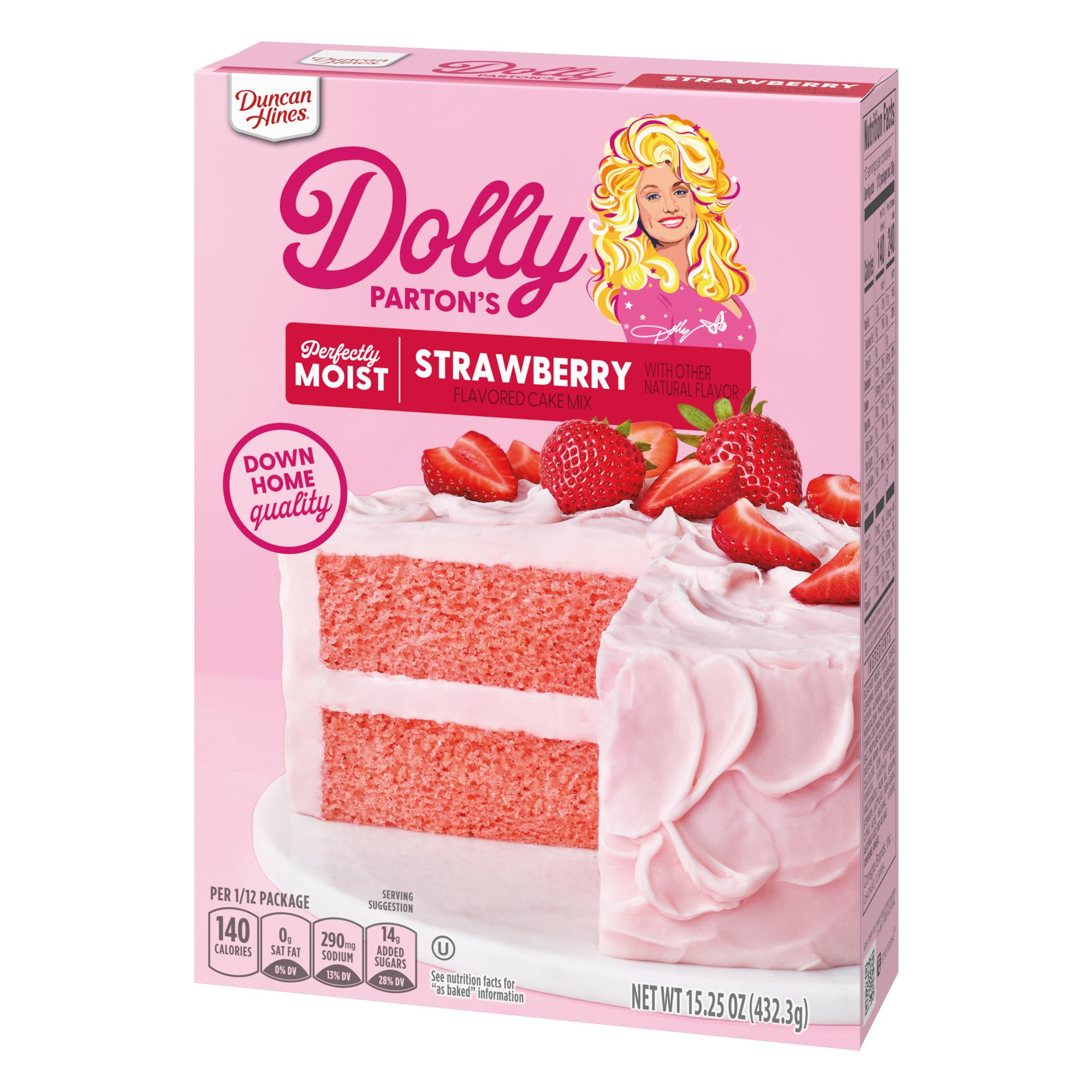 Duncan Hines Dolly Parton's Strawberry Flavored Cake Mix, 15.25 oz. - Image 5