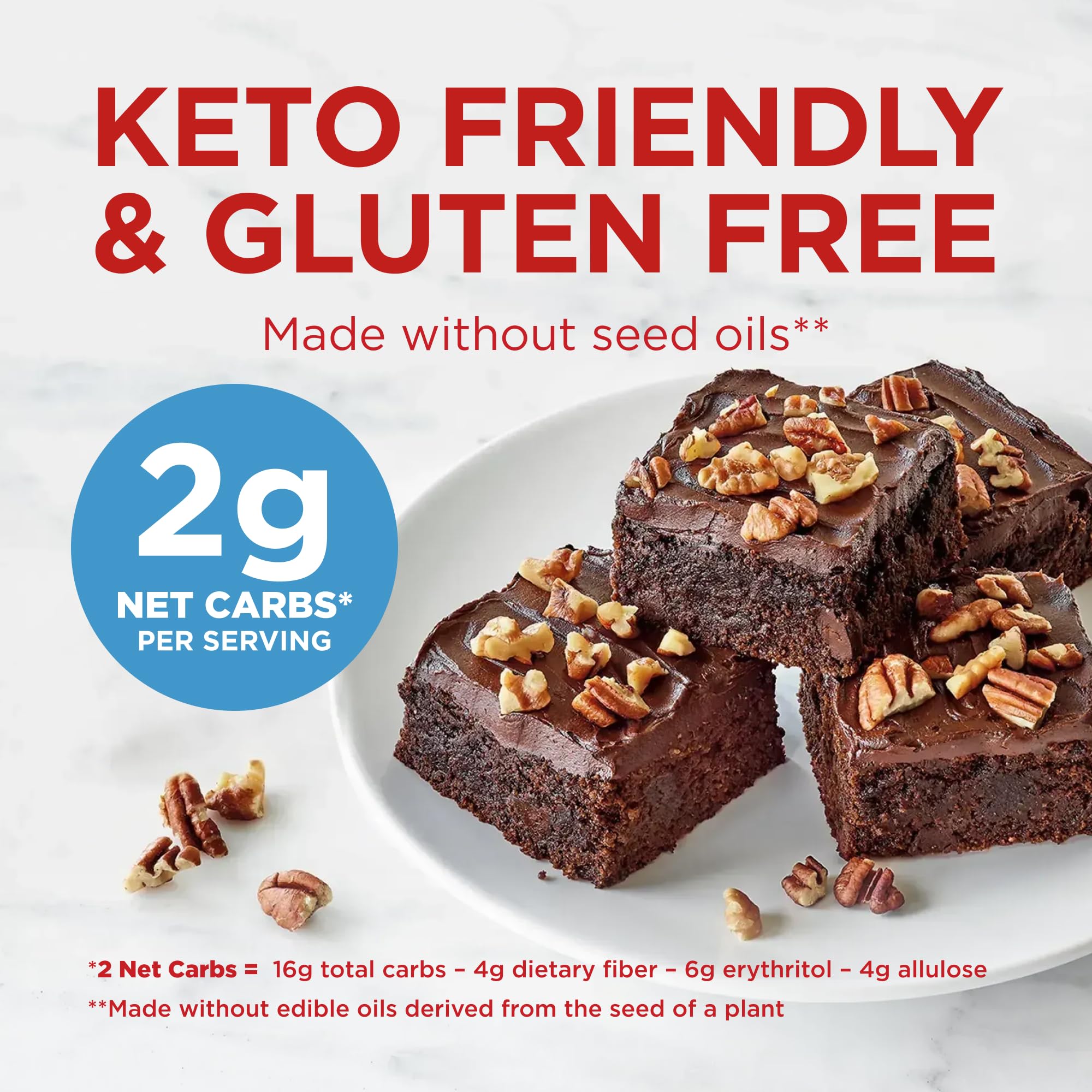 Duncan Hines Keto Friendly Brownie Mix, Chewy Fudge, Zero Added Sugar, Gluten Free, 10 oz. - Image 5