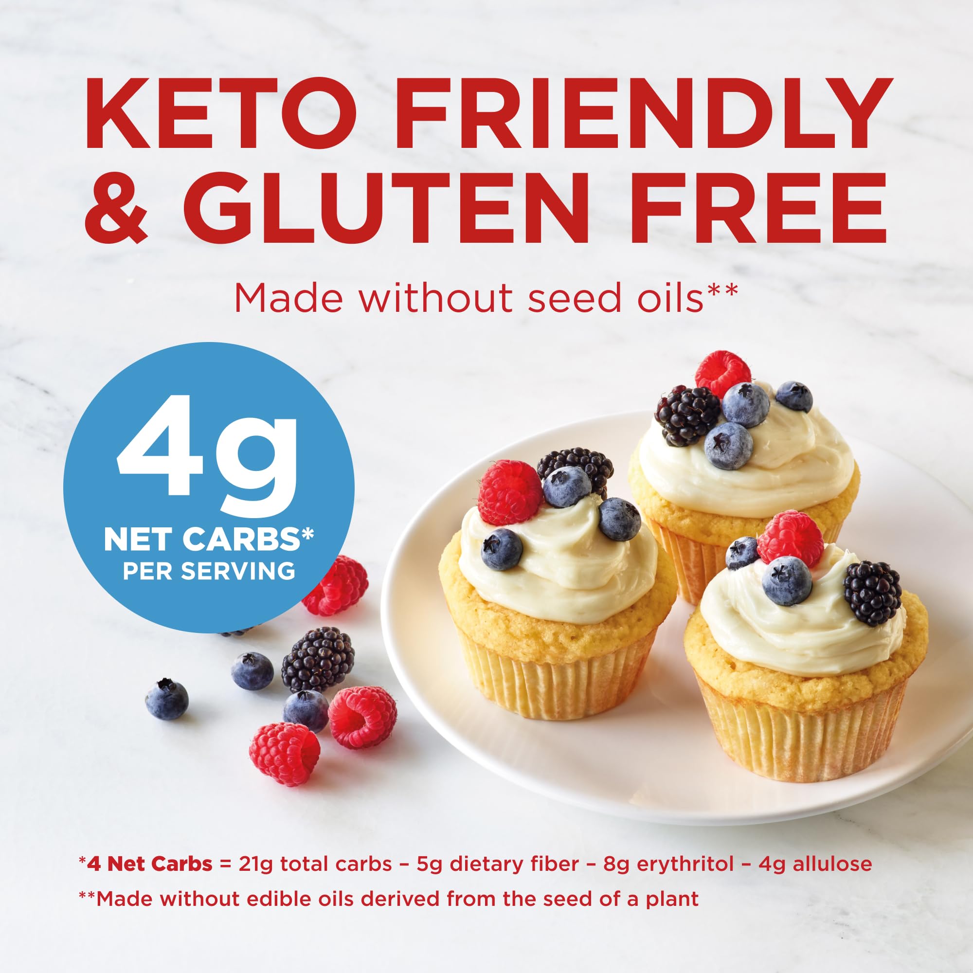 Duncan Hines Keto Friendly Classic Yellow Cake Mix, Zero Added Sugar, Gluten Free, 10.6 oz. - Image 5