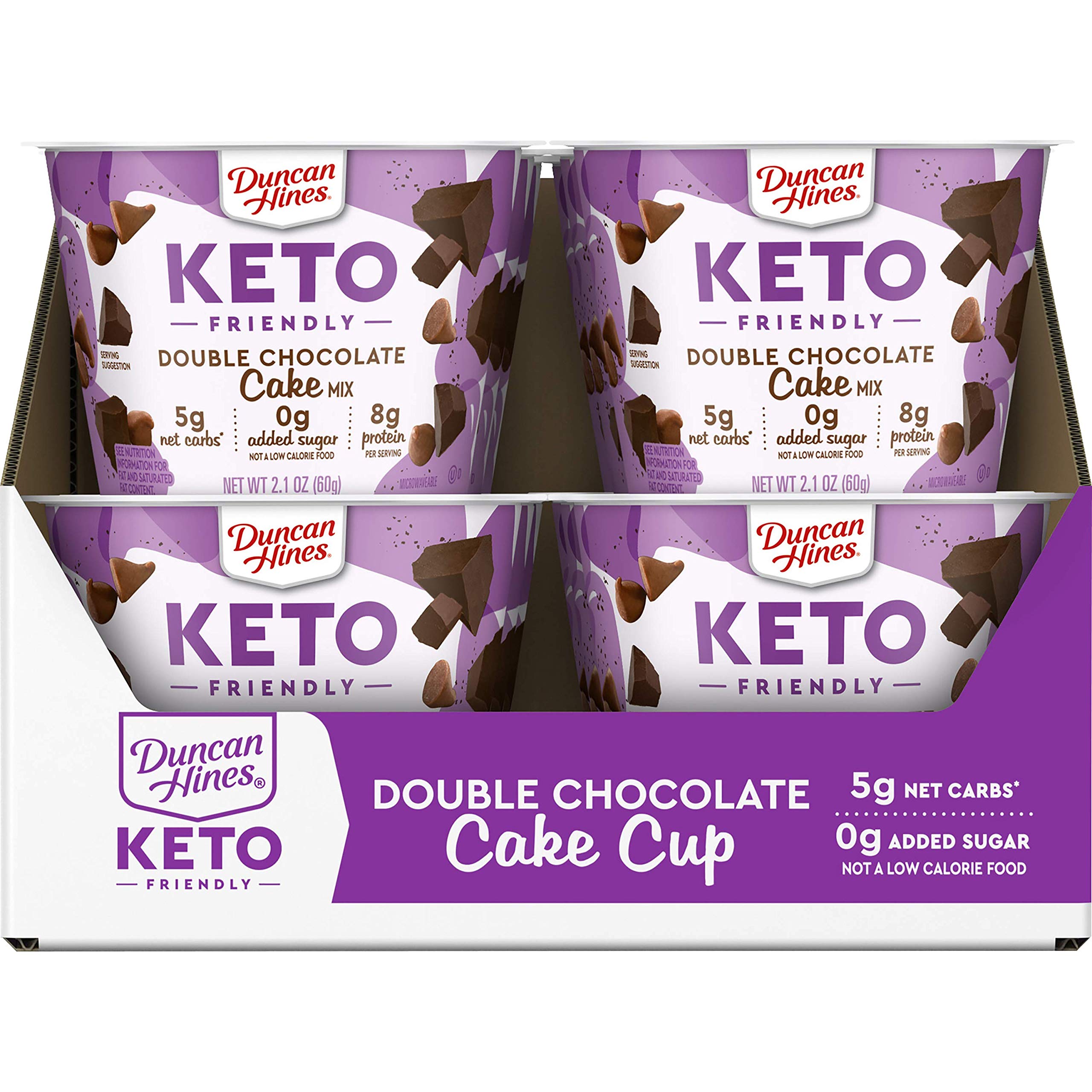 Duncan Hines Keto Friendly Double Chocolate Cake Mix, 2.1 Keto Friendly Double Chocolate Cake Cup 25.2 Ounce (Pack of 12) - Image 7