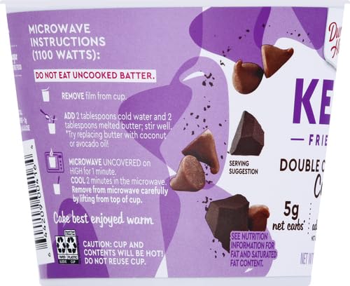 Duncan Hines Keto Friendly Double Chocolate Cake Mix Cup, Zero Added Sugar, Gluten Free, 2.1 oz. - Image 10