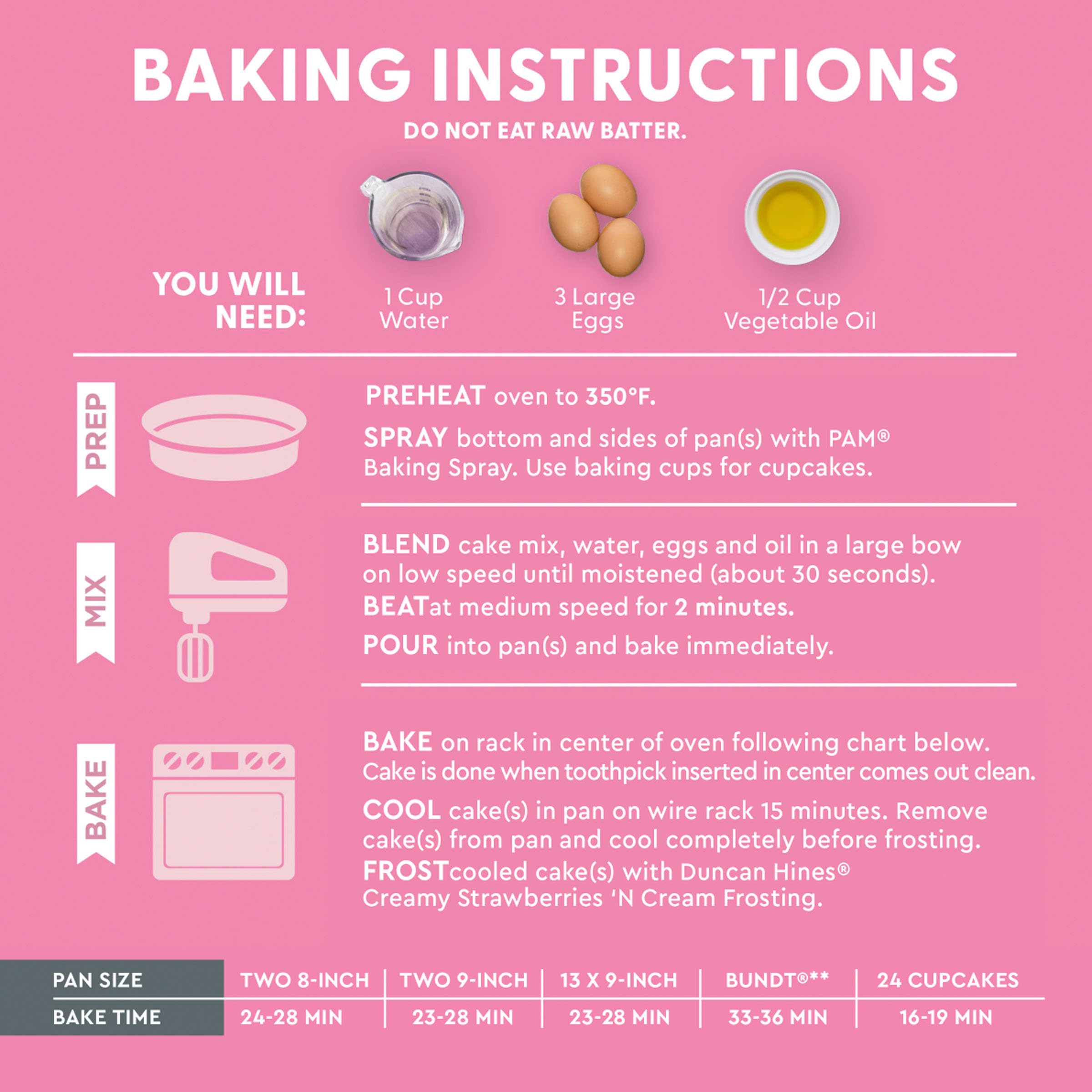 Duncan Hines Strawberry Supreme Flavored Cake Mix, 15.25 oz. - Image 7