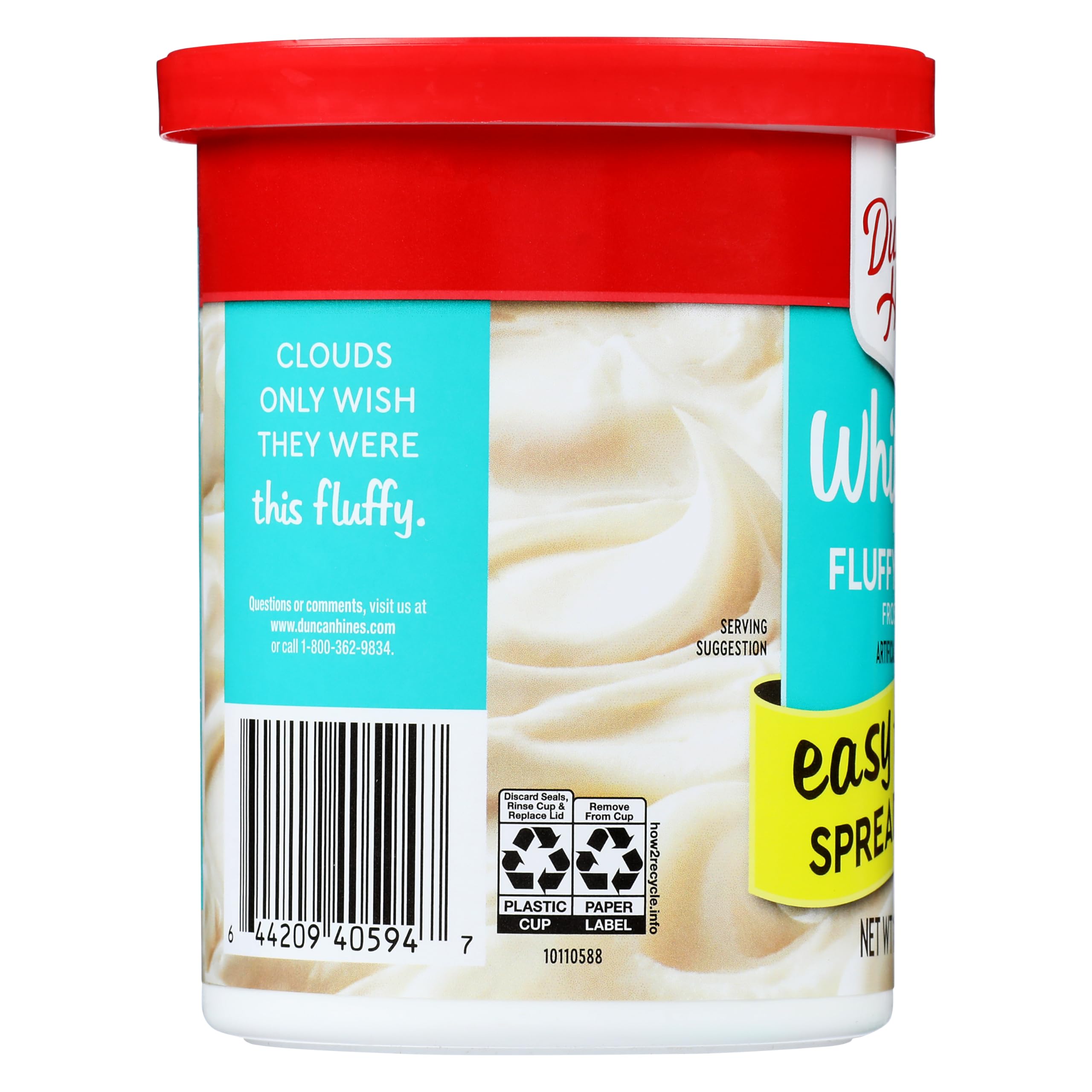 Duncan Hines Whipped Fluffy White Flavored Frosting, 14 oz. - Image 4